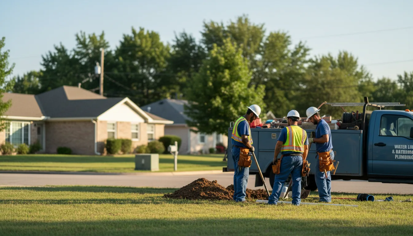 Residential water line and bathroom plumbing service in Bellwood, PA